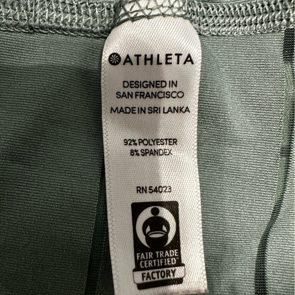 Athleta Chi Green Mesh Sheer Striped Tank Top Size s - Picture 10 of 11